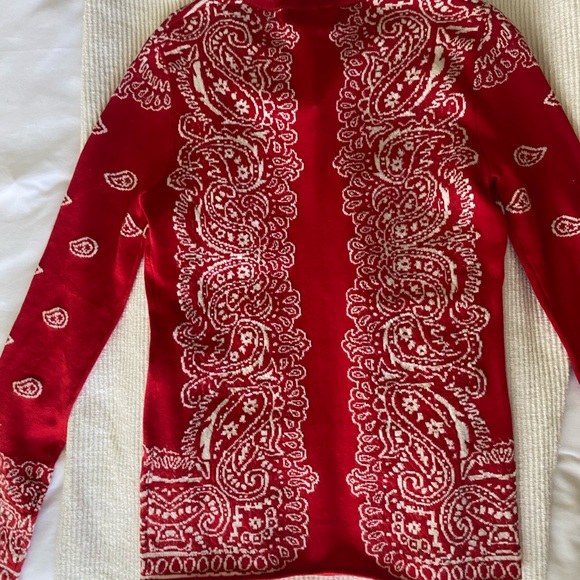 NWT Polo Ralph Lauren Bandanna Crewneck Sweater ❤️ - Picture 3 of 6